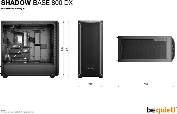 Productafbeelding be quiet! Shadow Base 800 DX (Mini-ITX, E-ATX, ATX)