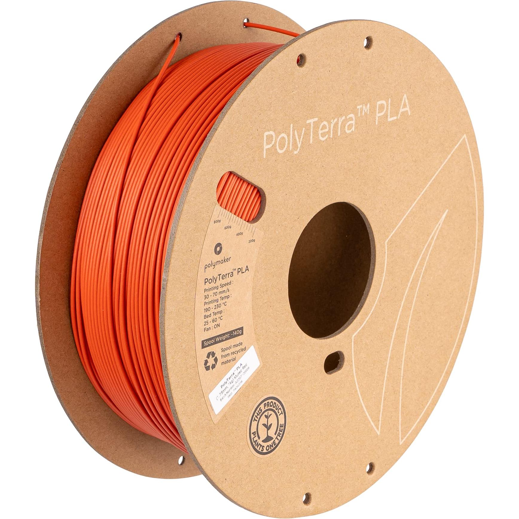 Polymaker PolyTerra PLA (PLA, 1.75 mm, Transparent), 3D Filament, Transparent