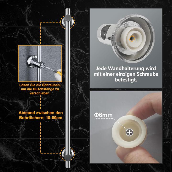 Produktbild Görbach Duschbrause mit Wandhalterung (3 Strahlarten)