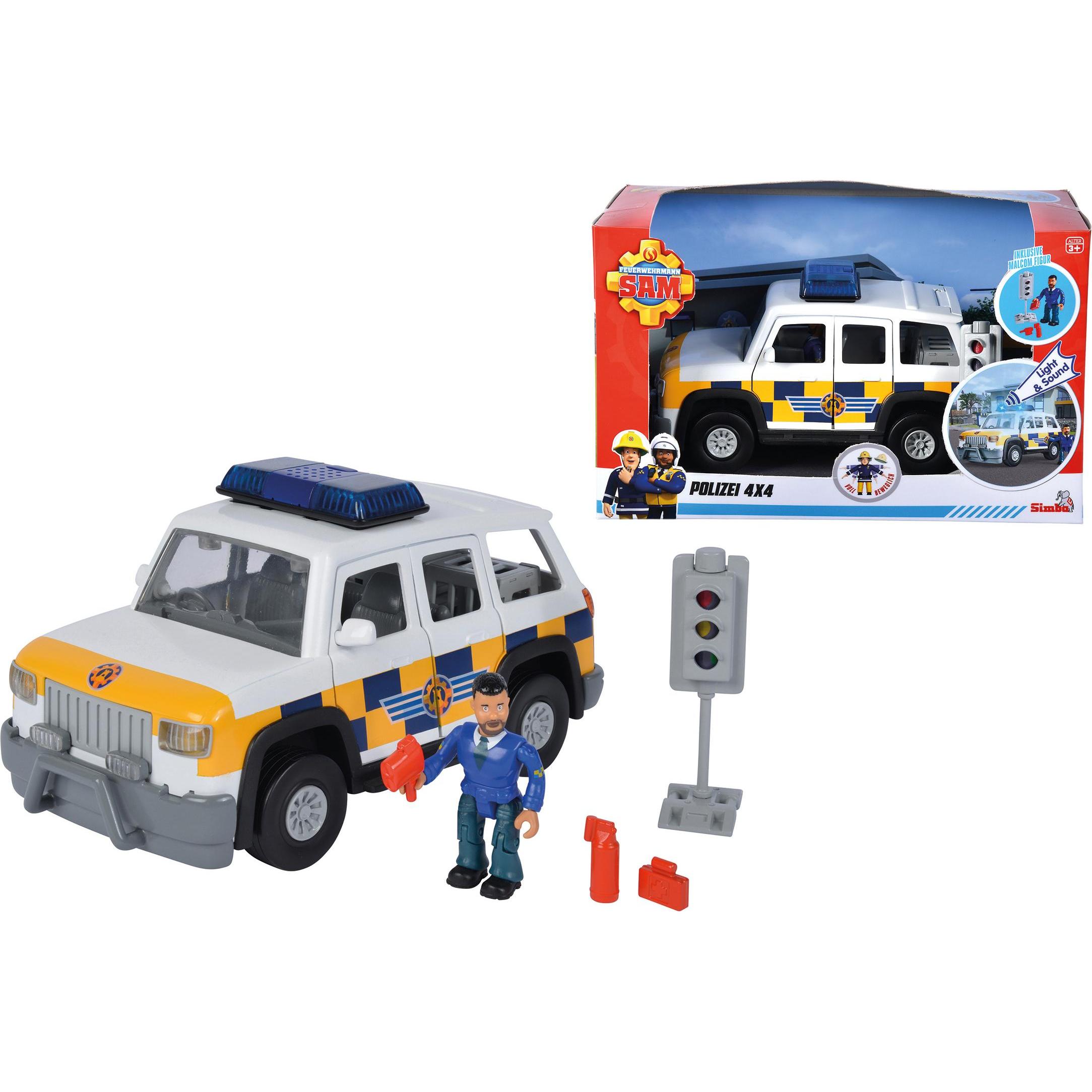 Simba Jeep della polizia di Fireman Sam con figura