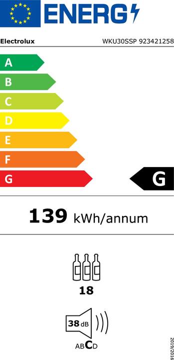 Energy Label Electrolux WKU30SSP