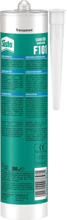 Produktbild Sista F101 Sanitär-Silikon Herstellerfarbe Transparent L21TR 300 ml (Transparent, 300 ml)