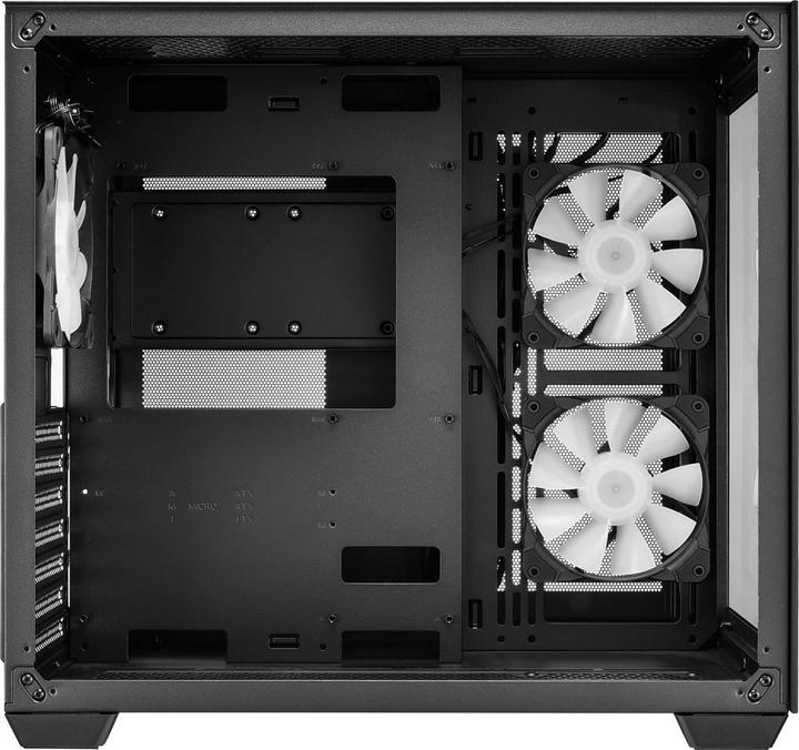 Actual product image Fortron FSP/ CMT380A/Midi Tower/Transpar./??ern?? (ATX, mATX, Mini-ITX)