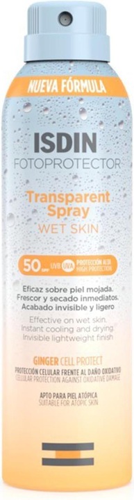 Isdin Fotoschutz Transparentes Spray Nasse Haut Spf 50 250ml (Sonnenspray, SPF 50, 250 ml)