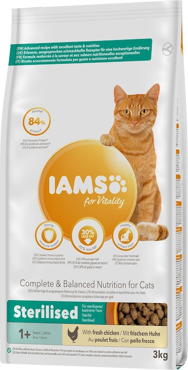 Image du produit Iams pour Vitalité Stérilisée au Poulet (Adulte, Senior, 1 pcs, 3000 g)