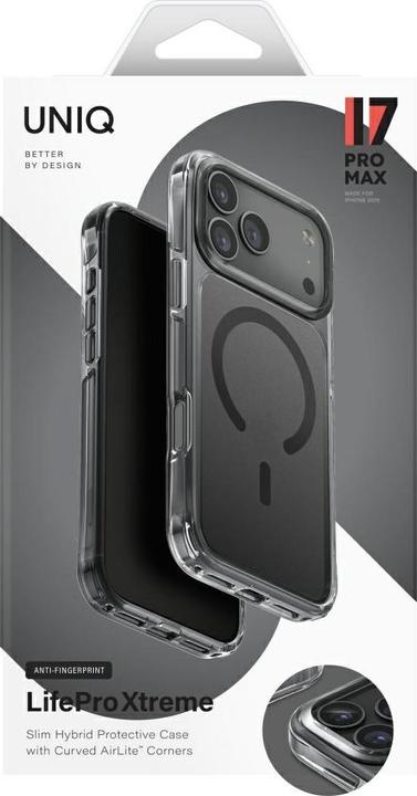 Immagine prodotto Uniq LifePro Xtreme Case for iPhone 17 Pro Max Magclick Charging Black (Apple iPhone 17 Pro Max)