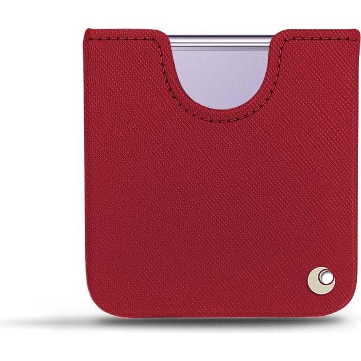 Noreve Lederschutzhülle (Samsung Galaxy Z Flip4), Smartphone Hülle, Rot