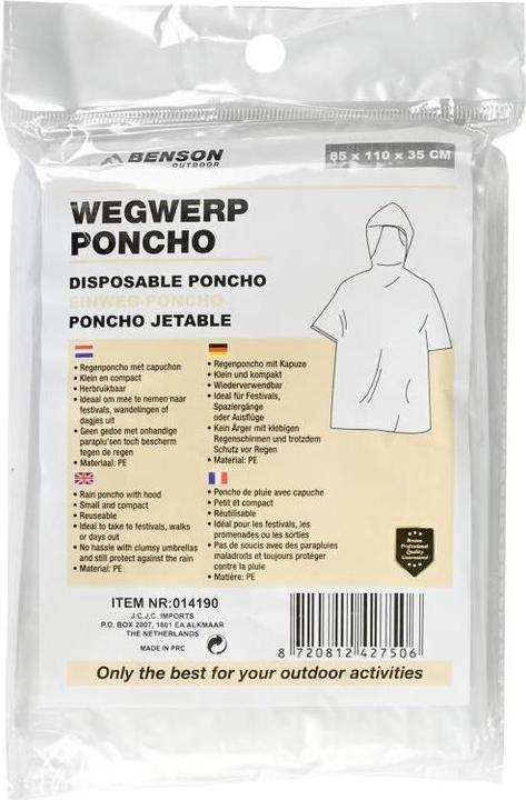 Produktbild Benson Einweg-Poncho transparent