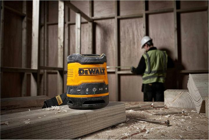 Image du produit DeWalt Haut-parleur portable de chantier 5W, Bluetooth (DCR009-XJ) IP67 (16 h, Fonctionnement sur batterie)
