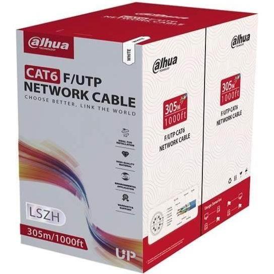 Dahua CABLE CAT6 UTP 305M WHITE/PFM923I-6FN-CD-WHITE (UTP, CAT6), Cavo di rete