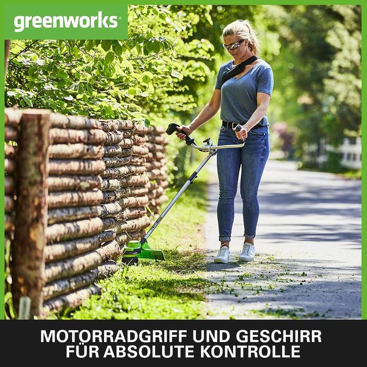 Actual product image Greenworks Brushless Cordless String Trimmer with Harness (Trim line)