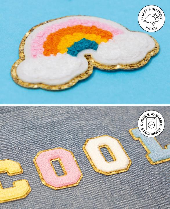 Produktbild I Am Creative Aufnäher Iron on patch Regenbogen (12 x)