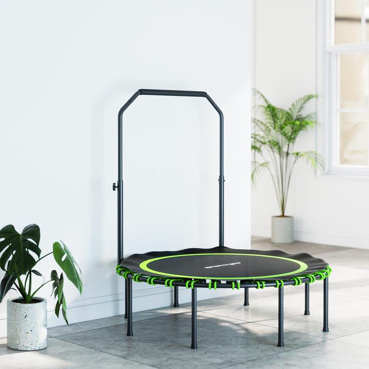 Produktbild SportNow Fitness Trampolin Stahl, Kunststoff Schwarz+Grün (114 cm)