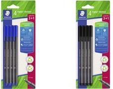 Produktbild Staedtler Fineliner triplus schwarz 4er-Set retail (Schwarz, Grau, 4 x)