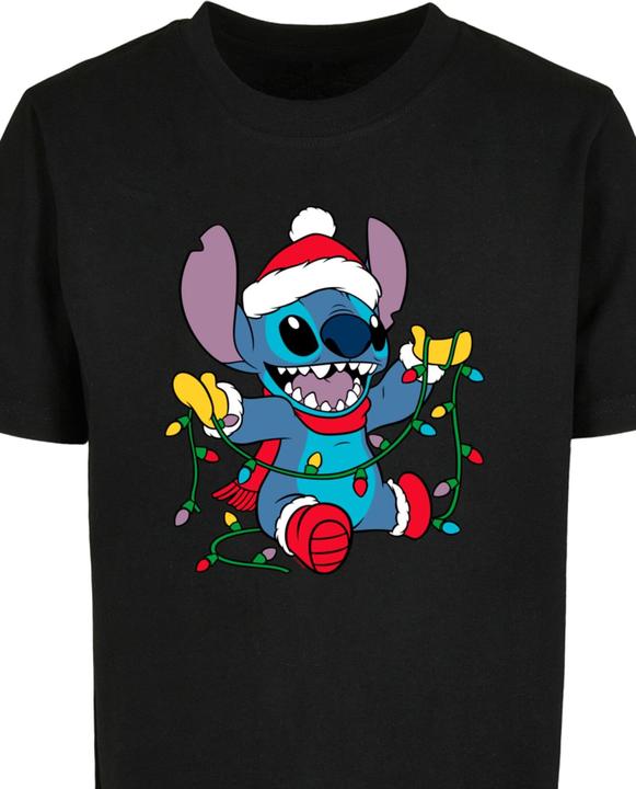 Actual product image Absolute Cult Kids Lilo And Stitch - Christmas Lights Basic Tee 2.0 - 124537 (158, 164)