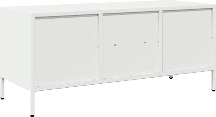 Produktbild vidaXL TV Schrank Fernsehtisch Fernsehschrank Lowboard Weiss Kaltgewalzter Stahl (39 x 39 x 43.5 cm)