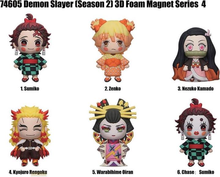Produktbild Monogram Demon Slayer Magnete blind pack Series 4 Display (12)