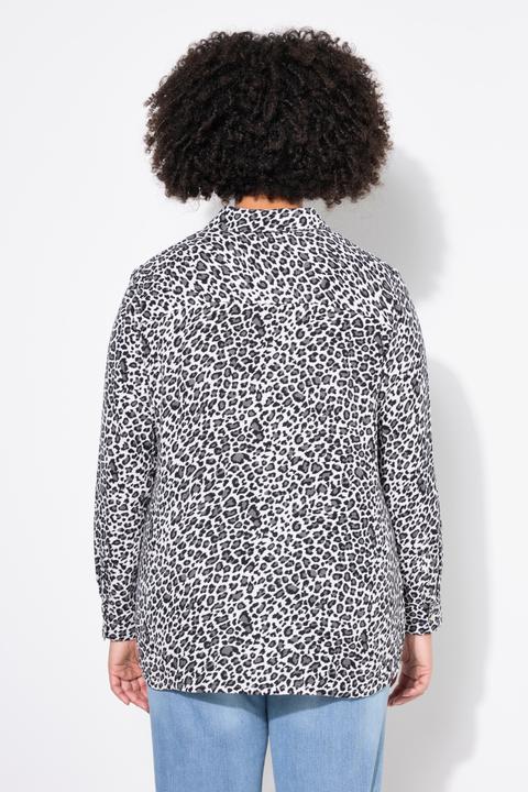 Produktbild Angel of Style Bluse, oversized, Musselin, Leo-Druck (46)