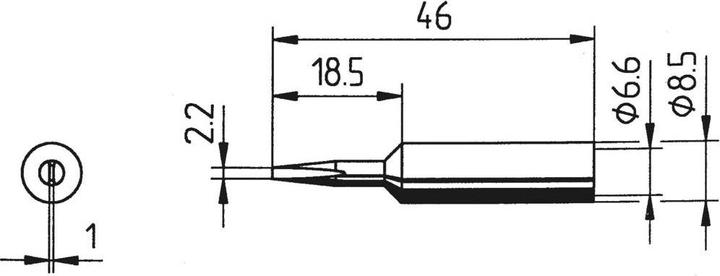 Produktbild Kurtz Ersa Soldering tip ERSADUR lead free 2.2mm (Lötspitze)
