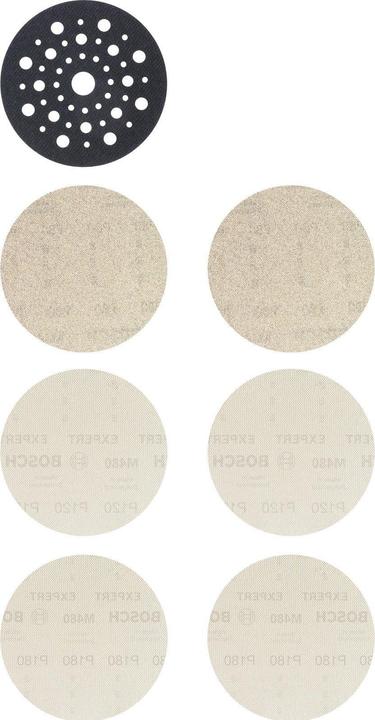Produktbild Bosch Professional Zubehör EXPERT M480 Starter-Set für Exzenterschleifer, 125 mm, 7-tlg. (80, 120, 180)