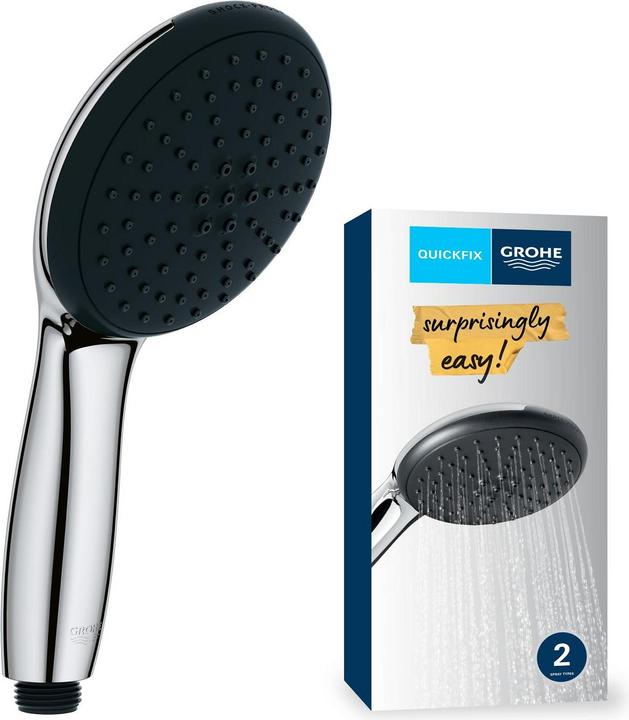 Image du produit Grohe Vitalio Start 110 QuickFix Douchette à main, inverseur de jet intelligent, 2 types de jets, chromé (2 Types de jets, 13.50 l/min)