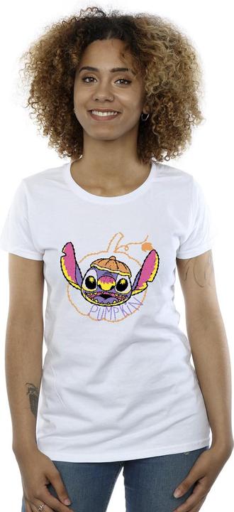 Actual product image Lilo & Stitch Womens/Ladies Pumpkin Head Cotton T-Shirt (S)