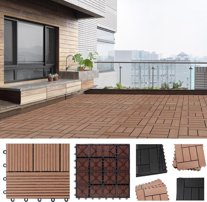Actual product image Casaria WPC tiles (11 x, 30 x 30 x 2 cm)