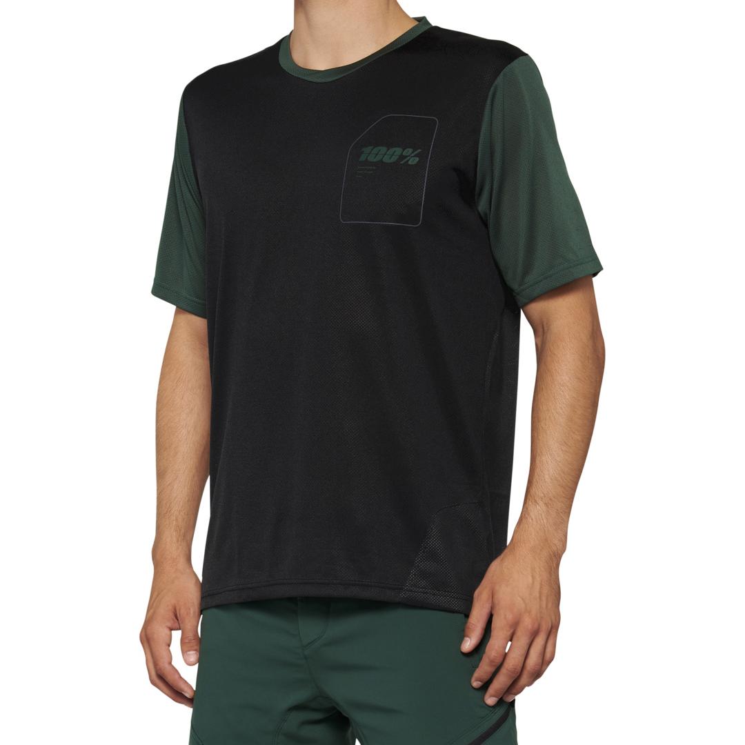 100%, Herren, Velotrikot, Jersey Ridecamp (S), Grün, S