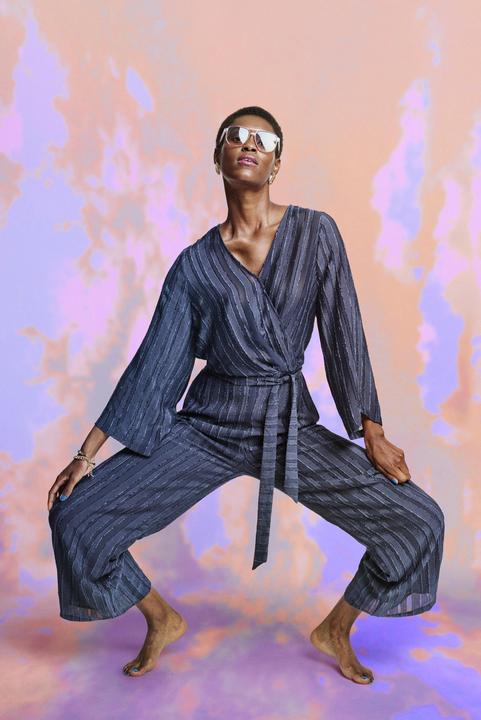 Actual product image Ichi 's drawstring jumpsuit ihfiluco (36)