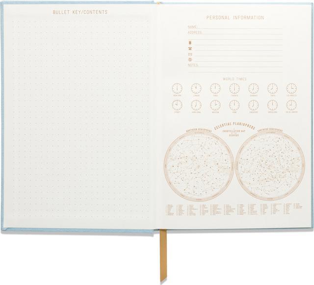 Actual product image Designworks Hard Cover Suede Cloth Journal W/Pocket Arch Dot Blue (Lined, Hardcover)