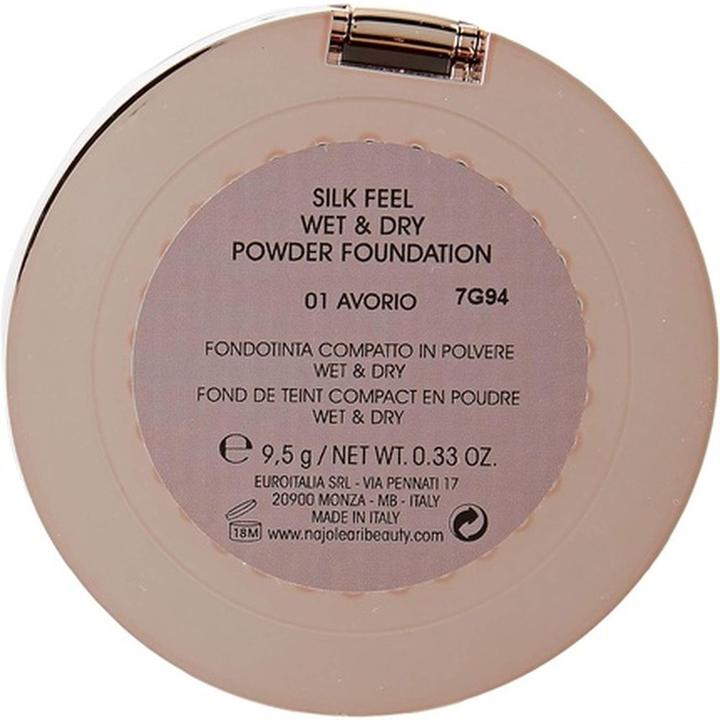 Naj Oleari Silk feel Wet & dry Powder Foundation (01 Ivory)