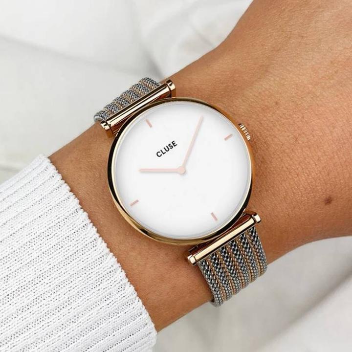 Immagine prodotto Cluse Triomphe Mesh Rosé (Orologio da polso analogico, 33 mm)