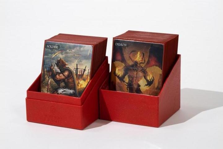 Actual product image Ultimate Guard Card Box Return To Earth Boulder Deck Case 100+ Red