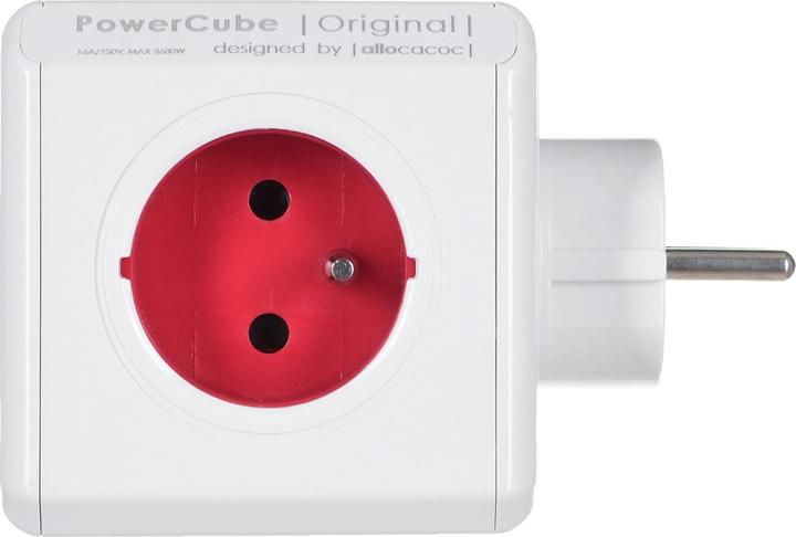 Produktbild Allocacoc PowerCube Original Type E Innenraum Rot Verlängerungskabel (PowerCube RED 2100RD) (5x, CEE 7/5)