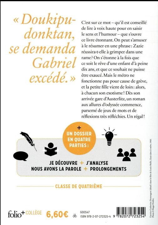 Actual product image Zazie dans le métro : texte intégral (French, Queneau Raymond, 2017)