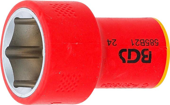 Immagine prodotto BGS VDE-Steckschlüssel-Einsatz Sechskant | Antrieb Innenvierkant 10 mm (3/8") | SW 21 mm (21 mm)