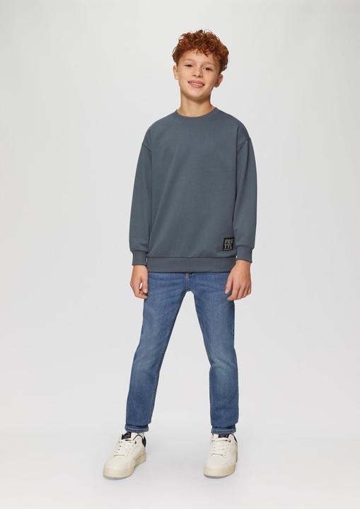 Produktbild S.Oliver Sweatshirt Unisex Sweatshirt mit Rippbündchen und Print (146, 152)