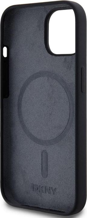Actual product image DKNY Liquid Silicone Arch Logo MagSafe Case for iPhone 13 Black (Apple iPhone 13)