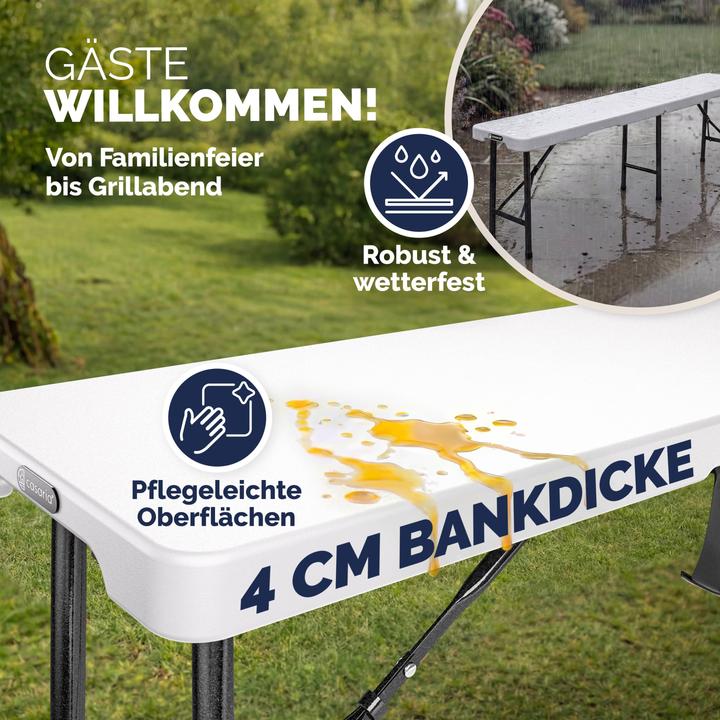 Image du produit Casaria Lot de 2 bancs pliants