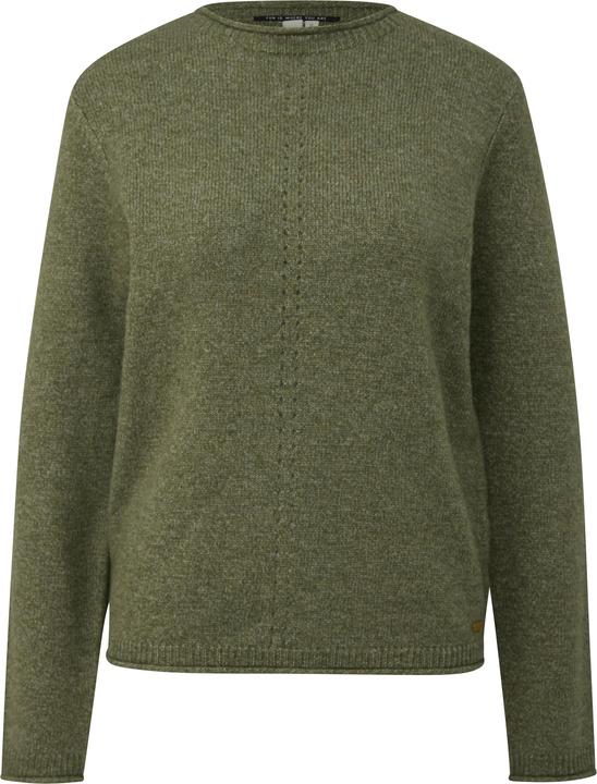 Produktbild s.Oliver Strickpullover Pullover in melange Optik mit Rollkanten (M)