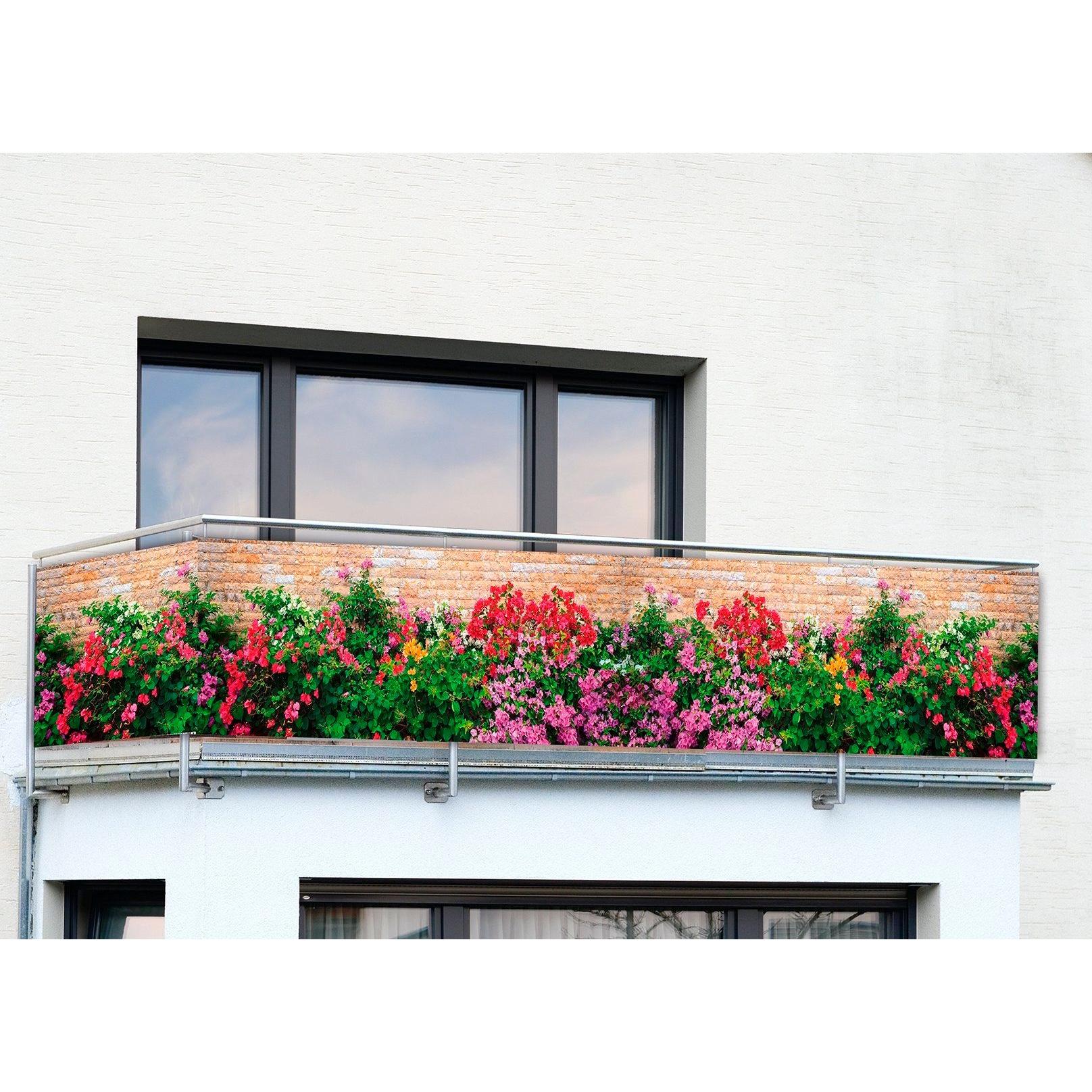 Wenko, Fendivista, Sichtschutz Balkon, Terrasse (Motiv: Blume) (500 cm)