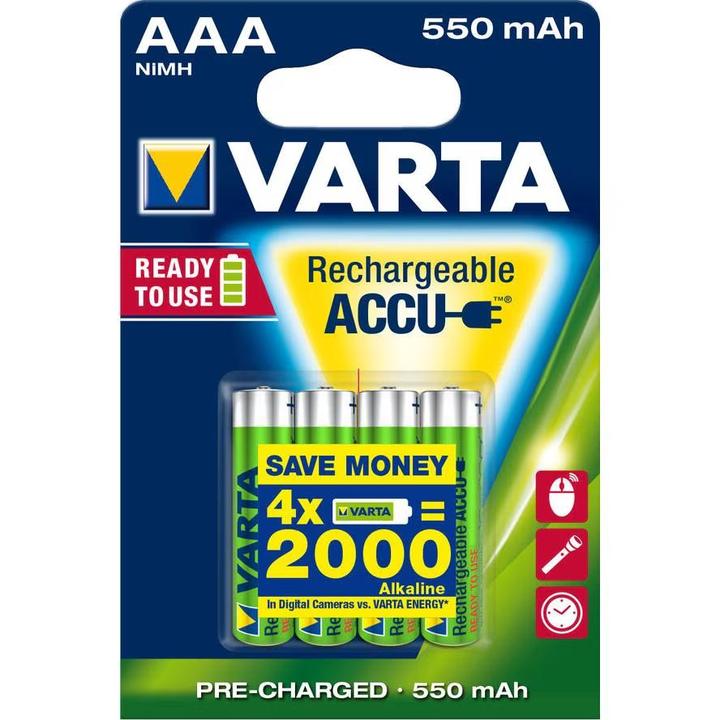 Produktbild Varta Micro (AAA)-Akku NiMH Ready2Us (4 Stk., AAA, 550 mAh)