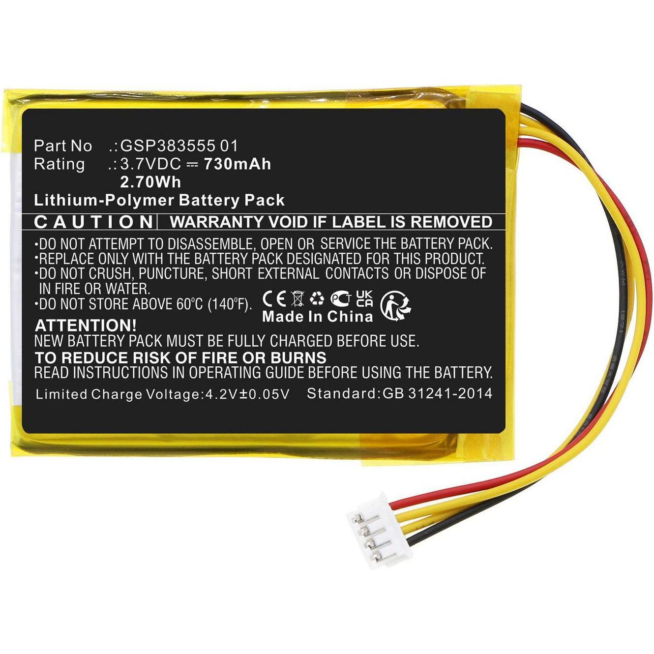 CoreParts Battery for JBL Speaker, Audio Zubehör, Schwarz