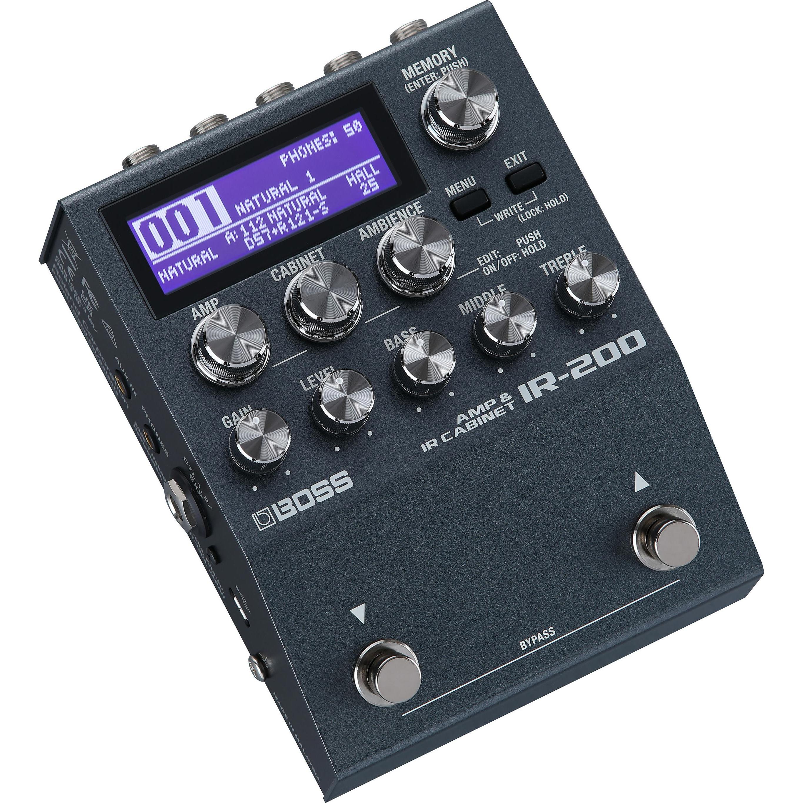 BOSS (Electronics) IR-200 Amp & IR Cabinet (Gitarre, Bass), Effektpedal, Schwarz