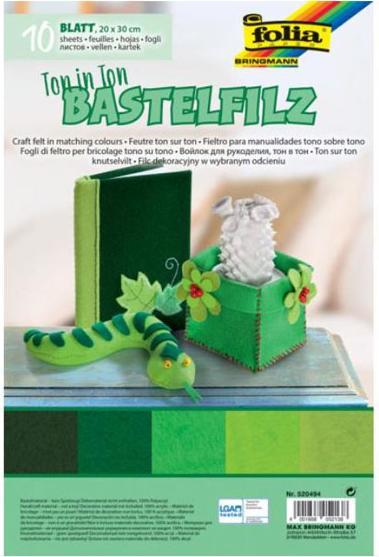Actual product image Folia Craft felt tone in tone green