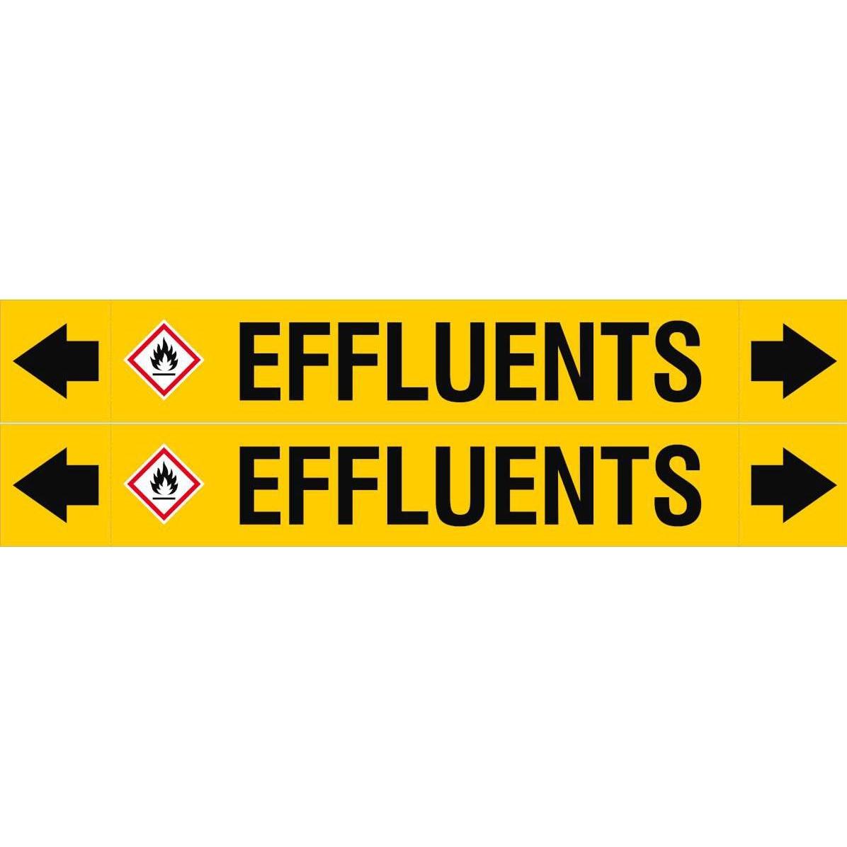 Brady ASME - Rohrmarkierer - Effluents (ASMEPM-50X345MM-EFFLUENTS)