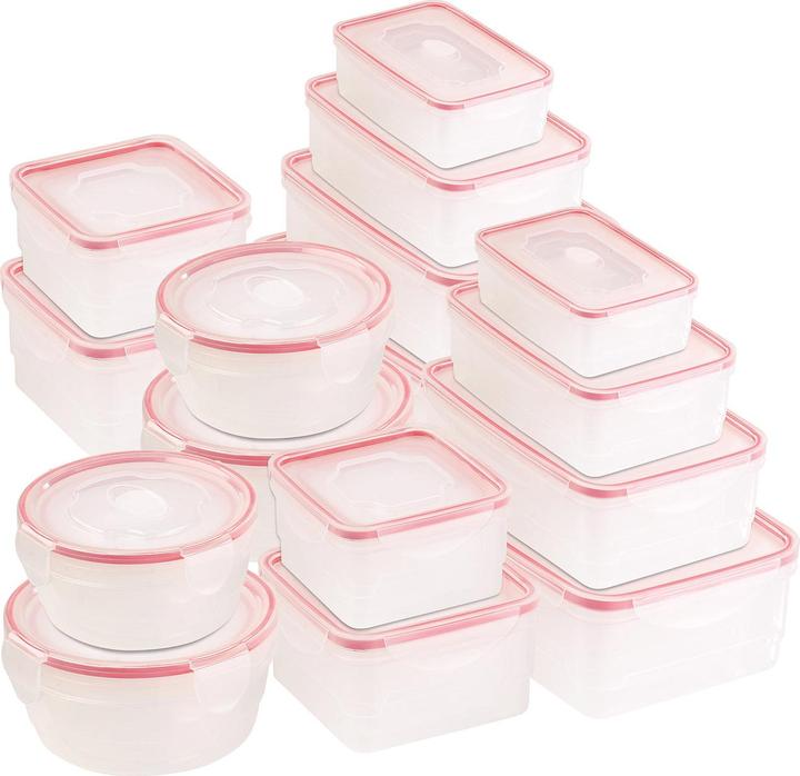 Produktbild Rosenstein & Söhne 2er-Set 8 Frischhaltedosen-Set mit Clip-Deckel, BPA-frei