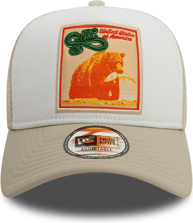 Produktbild New Era A-Frame Mesh Trucker Cap - California Patch Beige (One Size)