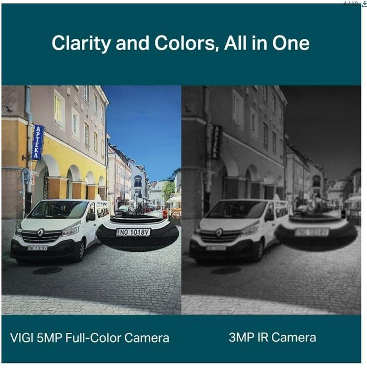 Produktbild TP-Link (VIGI C250 2.8MM) 5MP Full-Colour Dome Network Camera w/ 2.8mm Lens, PoE, Smart Detection, IP67, Peo (2880 x 1620 Pixels)