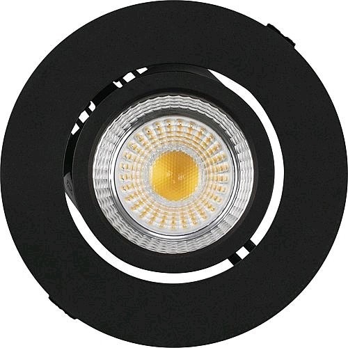 Image du produit Rolux 0180072001s Spot LED encastrable Ra9016W 3000K, noir 230V, Abstr 38, DF72001 (1450 lm)